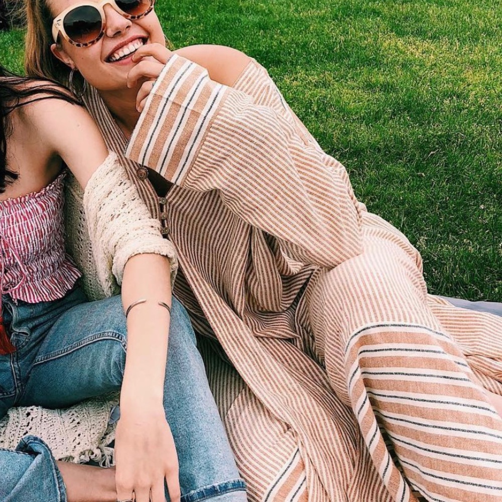 Free People Striped Set